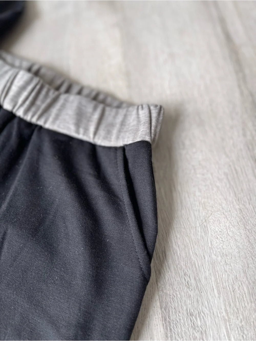 Kids Black and Gray Stripe Jogger Set